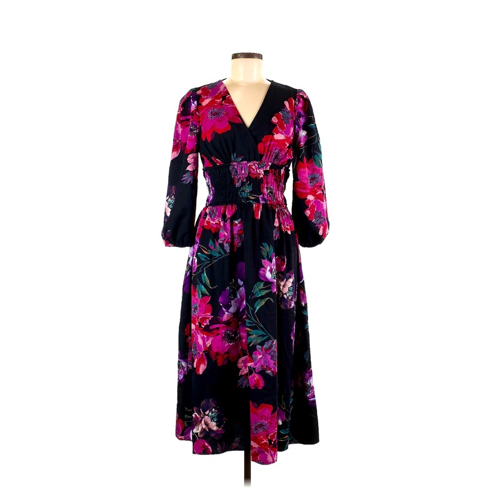Beautiful floral V neck dress